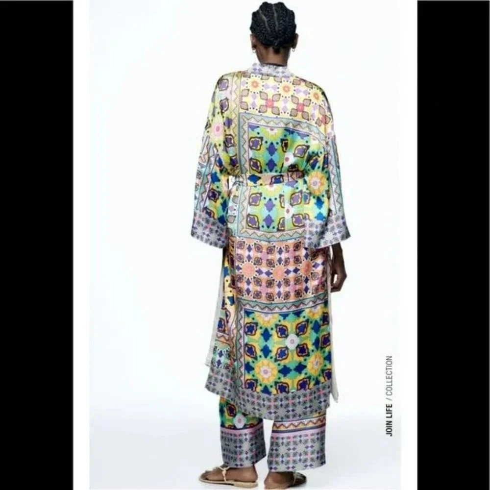 ZARA BELTED KIMONO - Picture 3 of 8